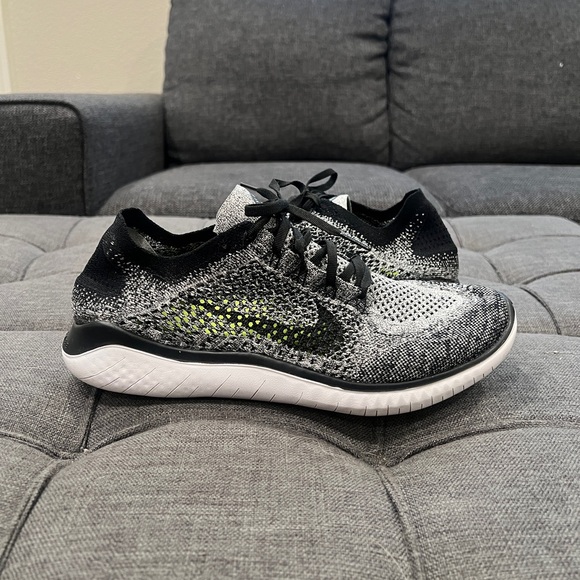 Other - Nike Free Run Flyknit 2018 – White/Grey/Black, Size 10.5